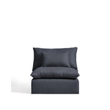 Sessel Anarela mit abnehmbarem Bezug aus Leinen und Viskose in Dunkelgrau, 110 cm, FSC Mix Credit von Kave Home – Bild 1