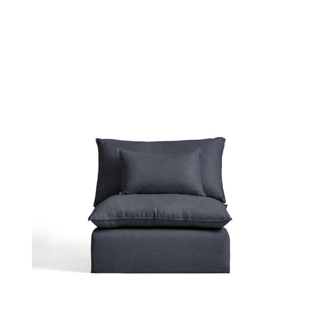 Sessel Anarela mit abnehmbarem Bezug aus Leinen und Viskose in Dunkelgrau, 110 cm, FSC Mix Credit von Kave Home – Bild 1