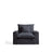 Sessel Anarela mit abnehmbarem Bezug aus Leinen und Viskose in Dunkelgrau, 130 cm, FSC Mix Credit von Kave Home – Bild 1