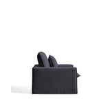 Sessel Anarela mit abnehmbarem Bezug aus Leinen und Viskose in Dunkelgrau, 130 cm, FSC Mix Credit von Kave Home – Bild 4