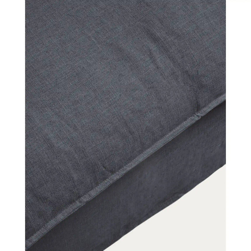Sessel Anarela mit abnehmbarem Bezug aus Leinen und Viskose in Dunkelgrau, 130 cm, FSC Mix Credit von Kave Home – Bild 8