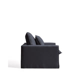 Sessel Anarela mit abnehmbarem Bezug aus Leinen und Viskose in Dunkelgrau, 150 cm, FSC Mix Credit von Kave Home – Bild 4