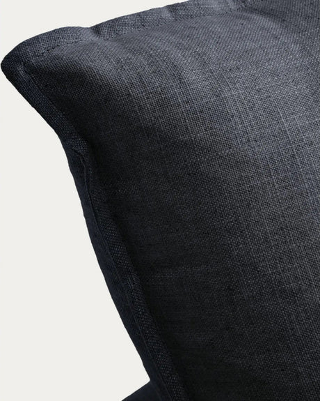 Sessel Anarela mit abnehmbarem Bezug aus Leinen und Viskose in Dunkelgrau, 90 cm, FSC Mix Credit von Kave Home – Bild 7