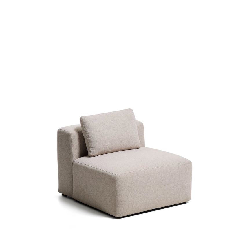 Sessel Blok in beiger Chenille, 90 cm, FSC Mix Credit von Kave Home – Bild 4