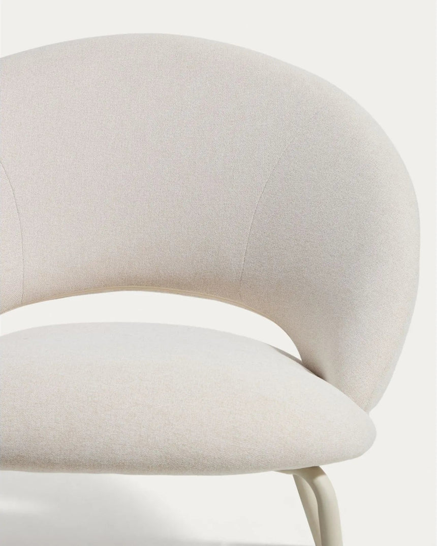 Sessel Bonali mit beiger Chenille und beigen Metallbeinen, FSC Mix Credit  von Kave Home – Bild 7