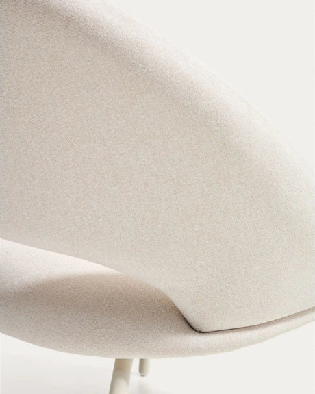 Sessel Bonali mit beiger Chenille und beigen Metallbeinen, FSC Mix Credit  von Kave Home – Bild 9