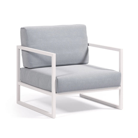 Sessel Comova 100% outdoor blau und Aluminium weiss von Kave Home – Produktbild 4