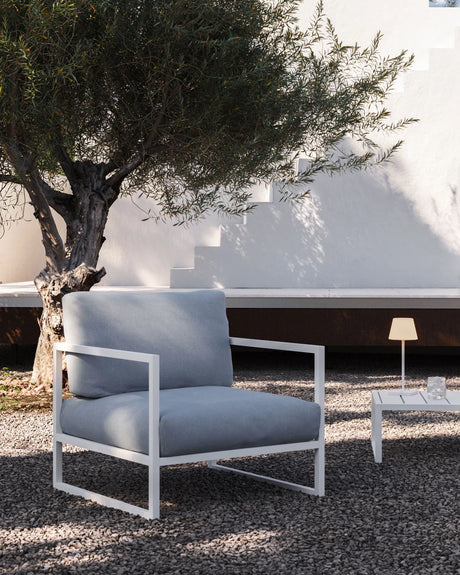 Sessel Comova 100% outdoor blau und Aluminium weiss von Kave Home – Produktbild 5