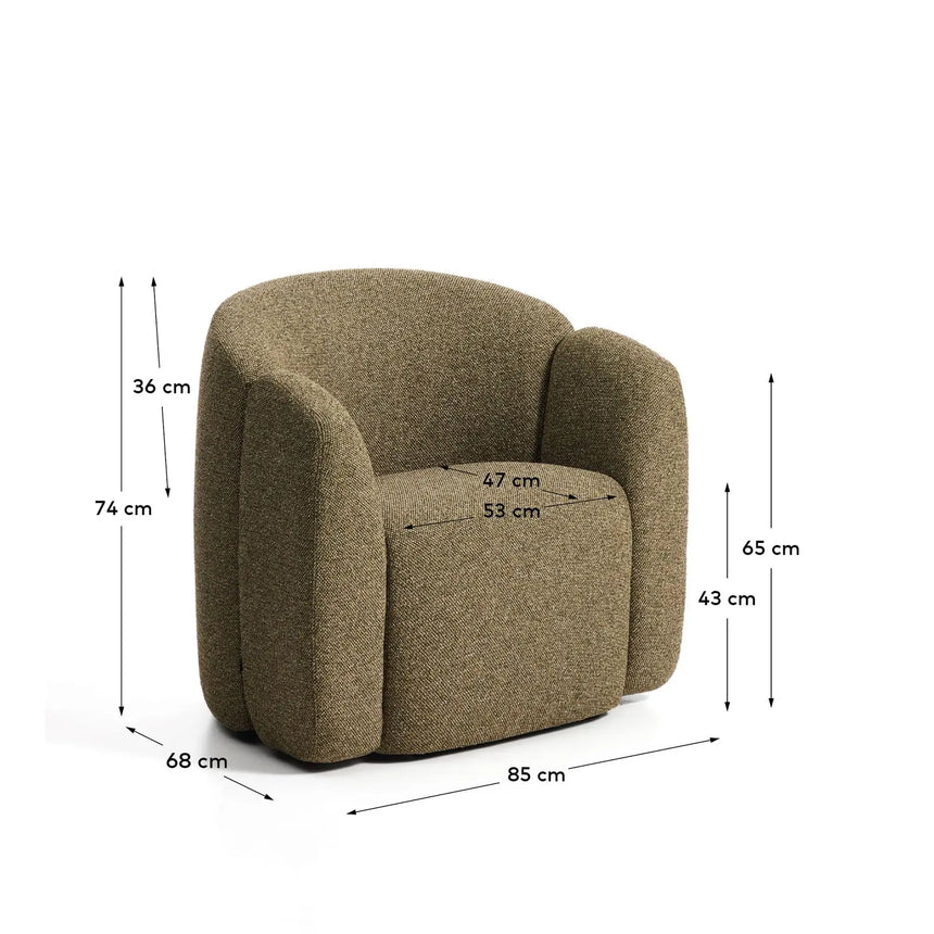 Sessel Corvena aus Chenille FSC-Mix-Kredit 85 cm von Kave Home – Bild 3