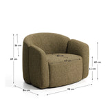 Sessel Corvena aus Chenille FSC-Mix-Kredit 98 cm von Kave Home – Bild 4