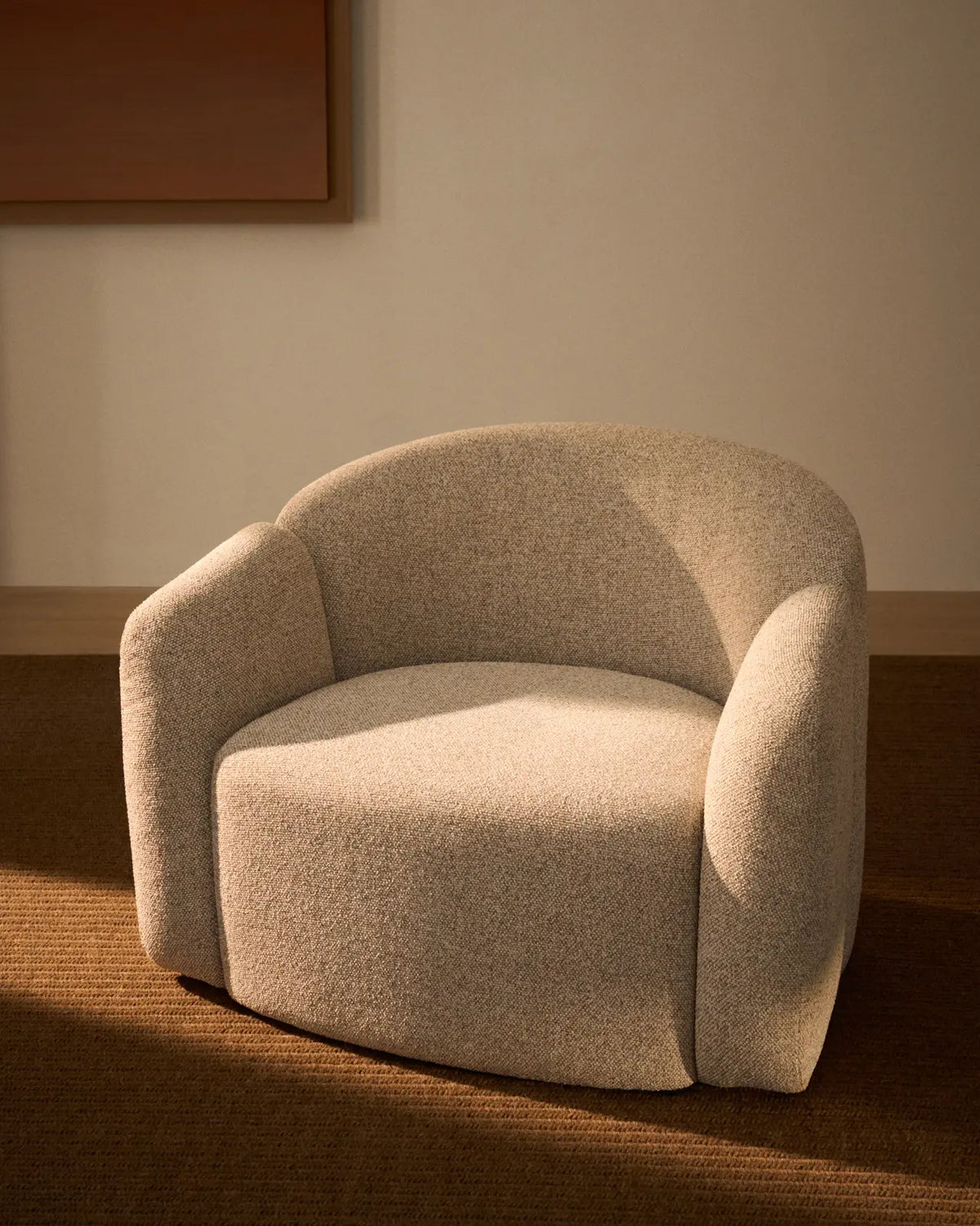 Sessel Corvena aus Chenille in Beige FSC-Mix-Kredit 98 cm von Kave Home – Bild 2