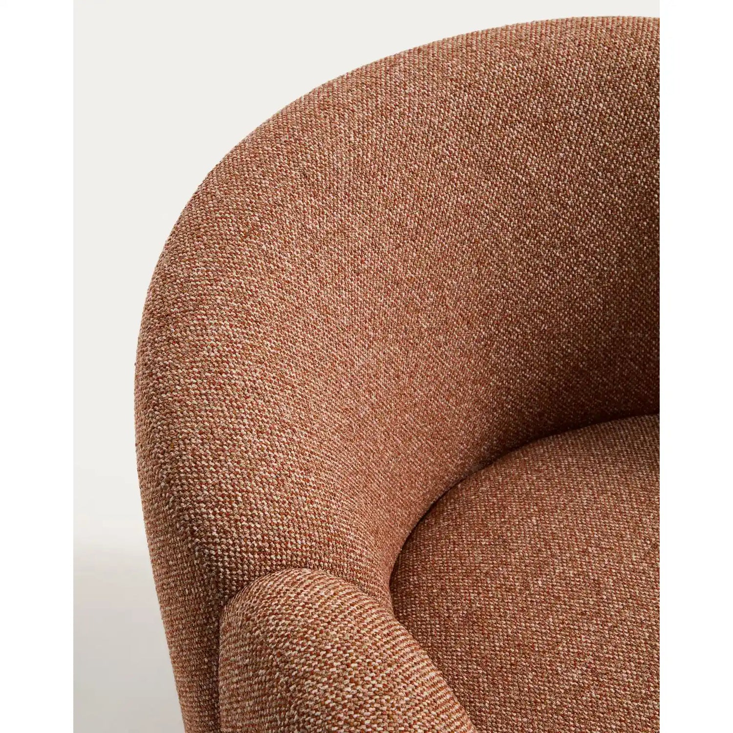Sessel Corvena aus Chenille in Terrakotta FSC-Mix-Kredit 85 cm von Kave Home – Bild 10