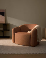 Sessel Corvena aus Chenille in Terrakotta FSC-Mix-Kredit 98 cm von Kave Home – Bild 2
