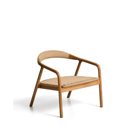 Sessel Derile aus massivem Eichenholz mit Finish in natürlichem Farbton und beigem Papierseil 100% FSC von Kave Home – Bild 1