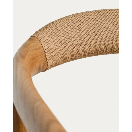 Sessel Derile aus massivem Eichenholz mit Finish in natürlichem Farbton und beigem Papierseil 100% FSC von Kave Home – Bild 10