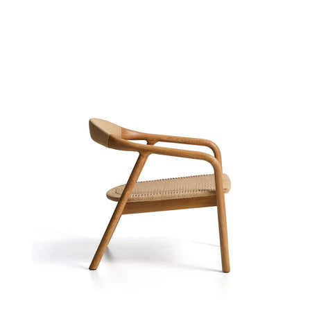 Sessel Derile aus massivem Eichenholz mit Finish in natürlichem Farbton und beigem Papierseil 100% FSC von Kave Home – Bild 3