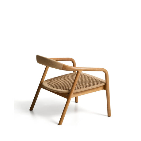 Sessel Derile aus massivem Eichenholz mit Finish in natürlichem Farbton und beigem Papierseil 100% FSC von Kave Home – Bild 4