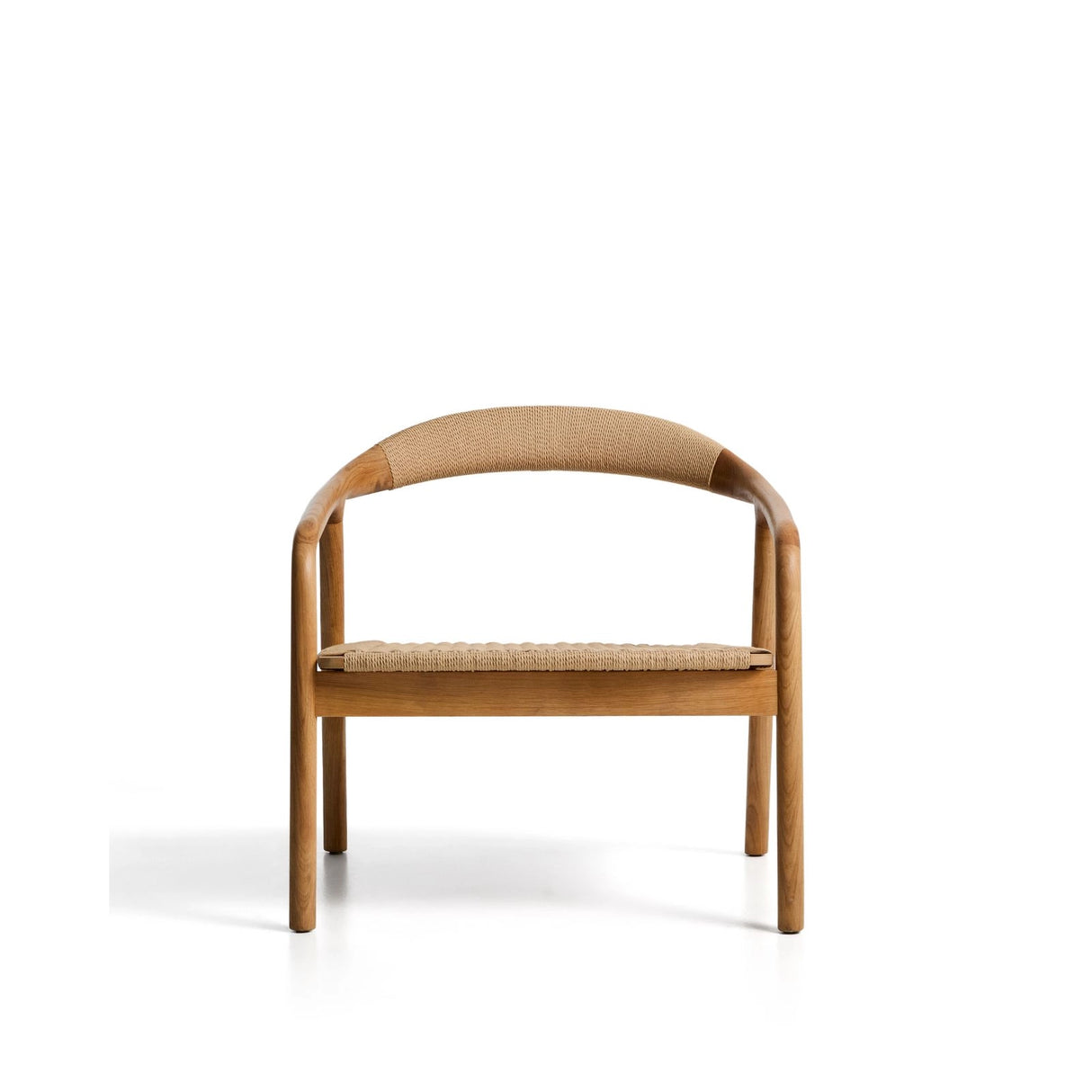 Sessel Derile aus massivem Eichenholz mit Finish in natürlichem Farbton und beigem Papierseil 100% FSC von Kave Home – Bild 5