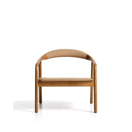 Sessel Derile aus massivem Eichenholz mit Finish in natürlichem Farbton und beigem Papierseil 100% FSC von Kave Home – Bild 5