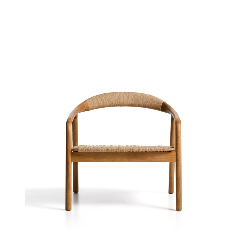 Sessel Derile aus massivem Eichenholz mit Finish in natürlichem Farbton und beigem Papierseil 100% FSC von Kave Home – Bild 5