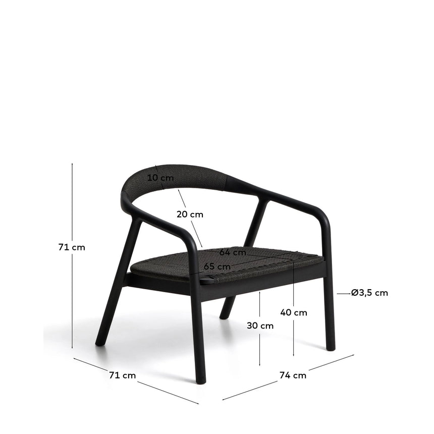 Sessel Derile aus massivem Eichenholz mit Finish und Papierseil FSC 100 % von Kave Home – Bild 3