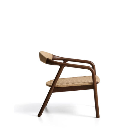 Sessel Derile aus massivem Eichenholz mit Nussbaum-Finish und beigem Papierseil 100% FSC von Kave Home – Bild 5