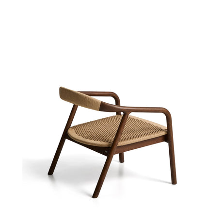 Sessel Derile aus massivem Eichenholz mit Nussbaum-Finish und beigem Papierseil 100% FSC von Kave Home – Bild 6