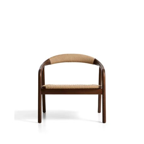 Sessel Derile aus massivem Eichenholz mit Nussbaum-Finish und beigem Papierseil 100% FSC von Kave Home – Bild 7