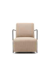 Sessel Gamer in Beige und Metall mit mattschwarzer Lackierung von Kave Home – Produktbild 11