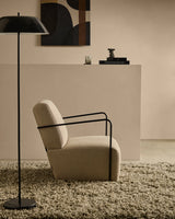 Sessel Gamer in Beige und Metall mit mattschwarzer Lackierung von Kave Home – Produktbild 6