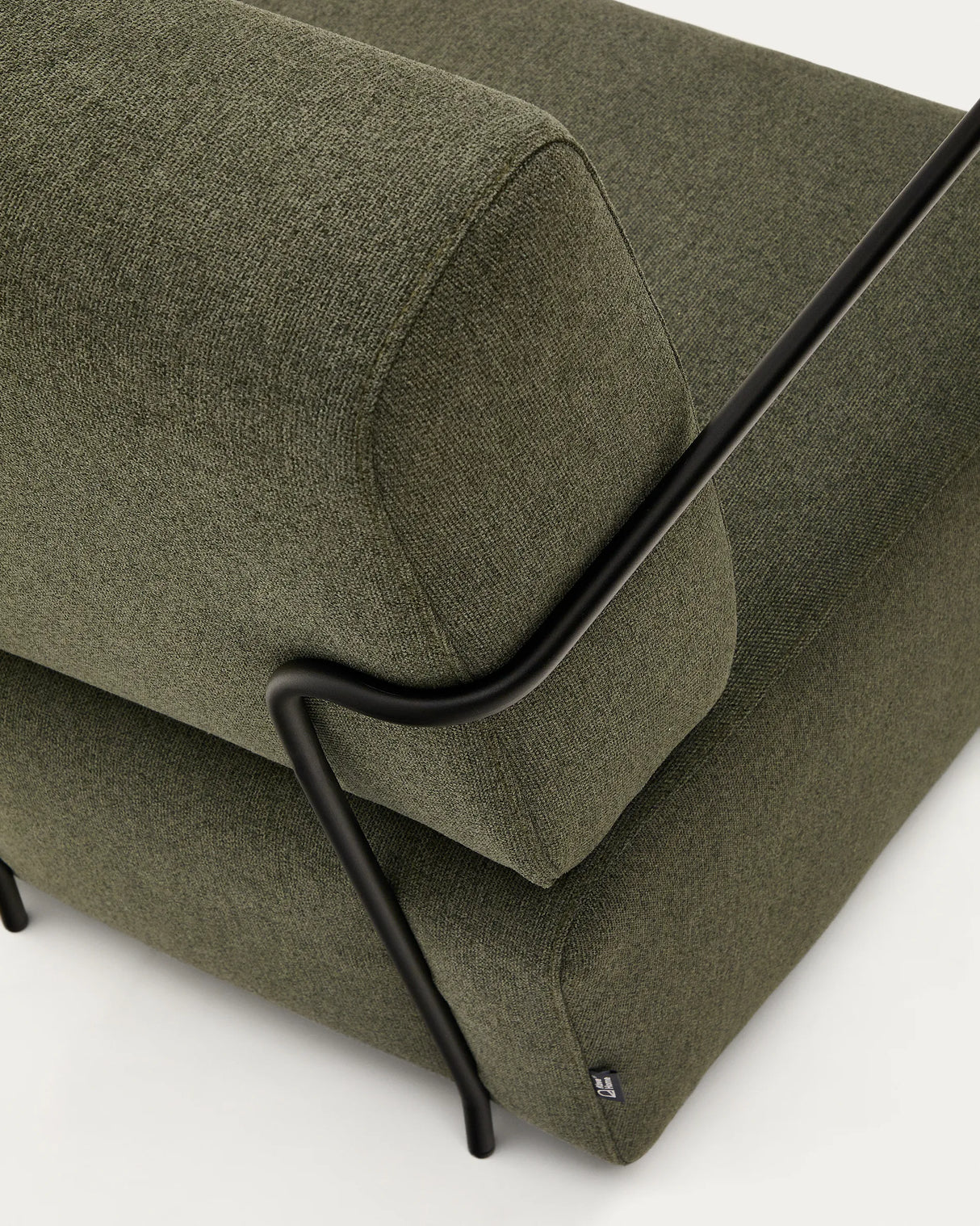 Sessel Gamer in Grün und Metall mit mattschwarzer Lackierung von Kave Home – Produktbild 2