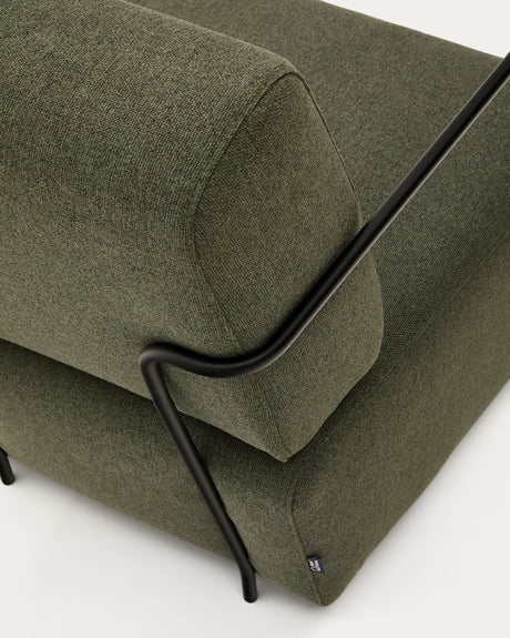 Sessel Gamer in Grün und Metall mit mattschwarzer Lackierung von Kave Home – Produktbild 2