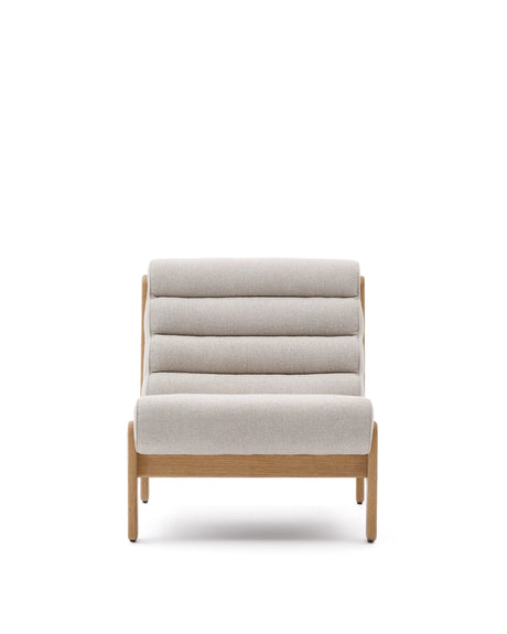 Sessel Magira in Beige aus massivem Eichenholz mit Finish in natürlichem Farbton von Kave Home – Produktbild 12