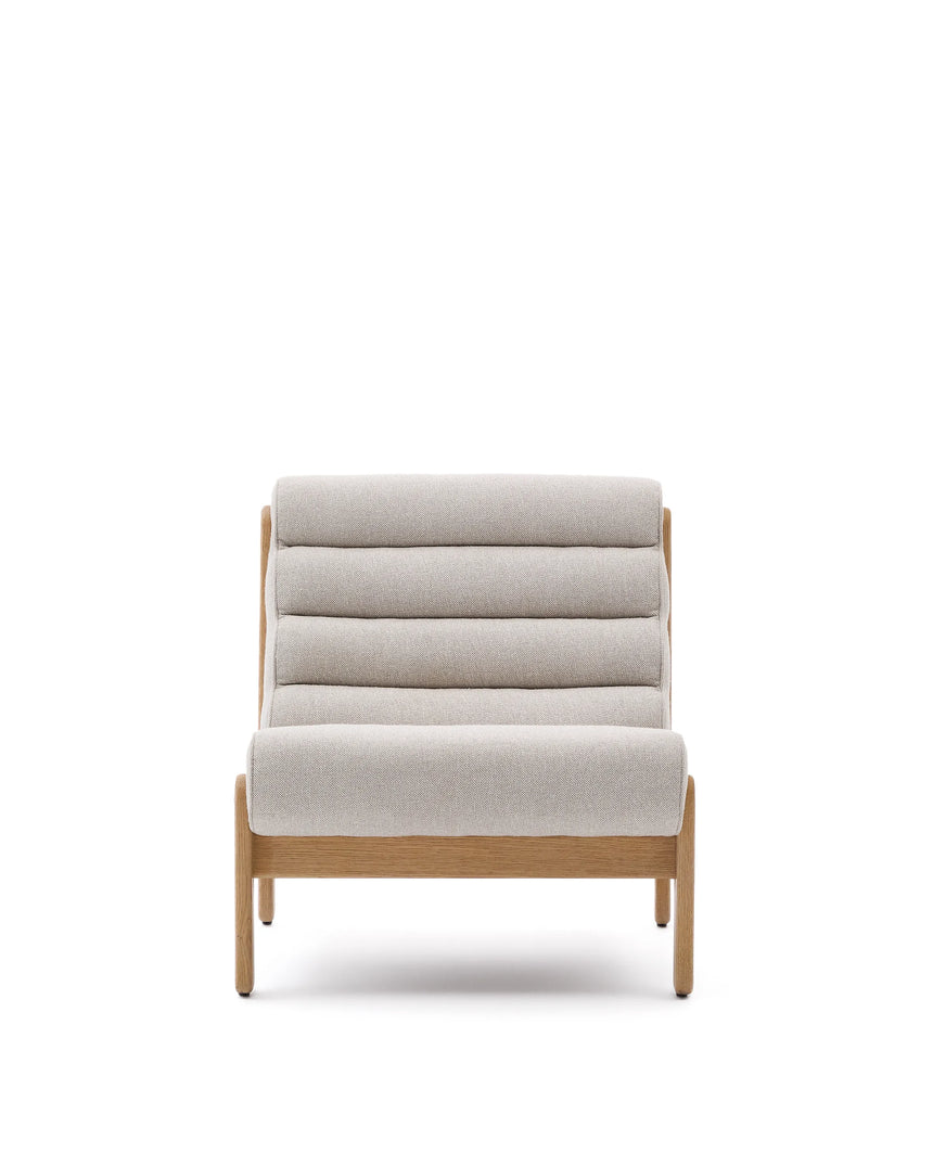 Sessel Magira in Beige aus massivem Eichenholz mit Finish in natürlichem Farbton von Kave Home – Produktbild 12
