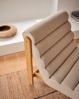 Sessel Magira in Beige aus massivem Eichenholz mit Finish in natürlichem Farbton von Kave Home – Produktbild 7