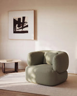 Sessel Martina mit Kissen in Chenille FSC Mix Credit von Kave Home – Bild 2