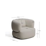 Sessel Martina mit Kissen in Chenille in Steinton FSC Mix Credit von Kave Home – Bild 3
