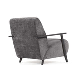 Sessel Meghan aus grauer Chenille und Holz mit Wenge-Finish von Kave Home – Bild 6
