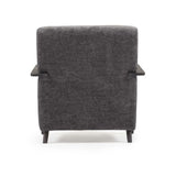 Sessel Meghan aus grauer Chenille und Holz mit Wenge-Finish von Kave Home – Bild 7