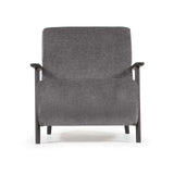 Sessel Meghan aus grauer Chenille und Holz mit Wenge-Finish von Kave Home – Bild 8