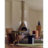 Sessel Meghan in braunem Leder mit massivem Eschenholz mit nussbaumfarbenem Finish, FSC Mix Credit von Kave Home – Produktbild 4