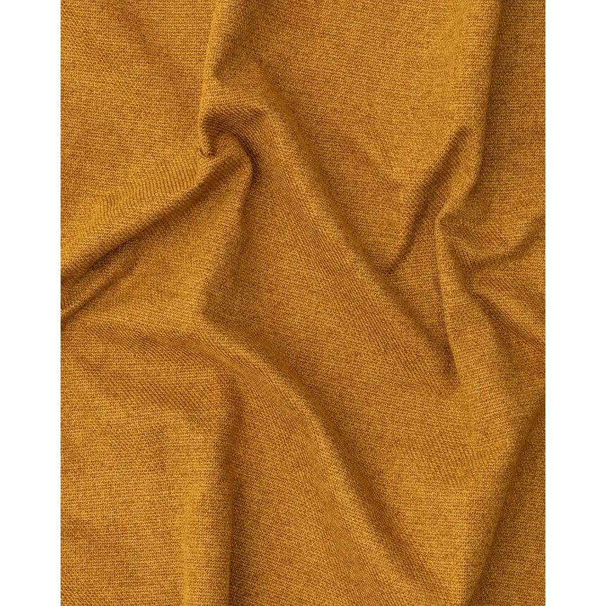 Sessel Meghan in schwer entflammbarem Lammfellimitat in Senfgelb mit massivem Eschenholz mit Natur-Finish, FSC Mix Credit von Kave Home – Produktbild 7