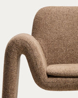 Sessel Melvia mit Chenille in Schokoladenbraun von Kave Home – Bild 3