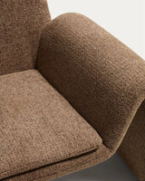 Sessel Melvia mit Chenille in Schokoladenbraun von Kave Home – Bild 4