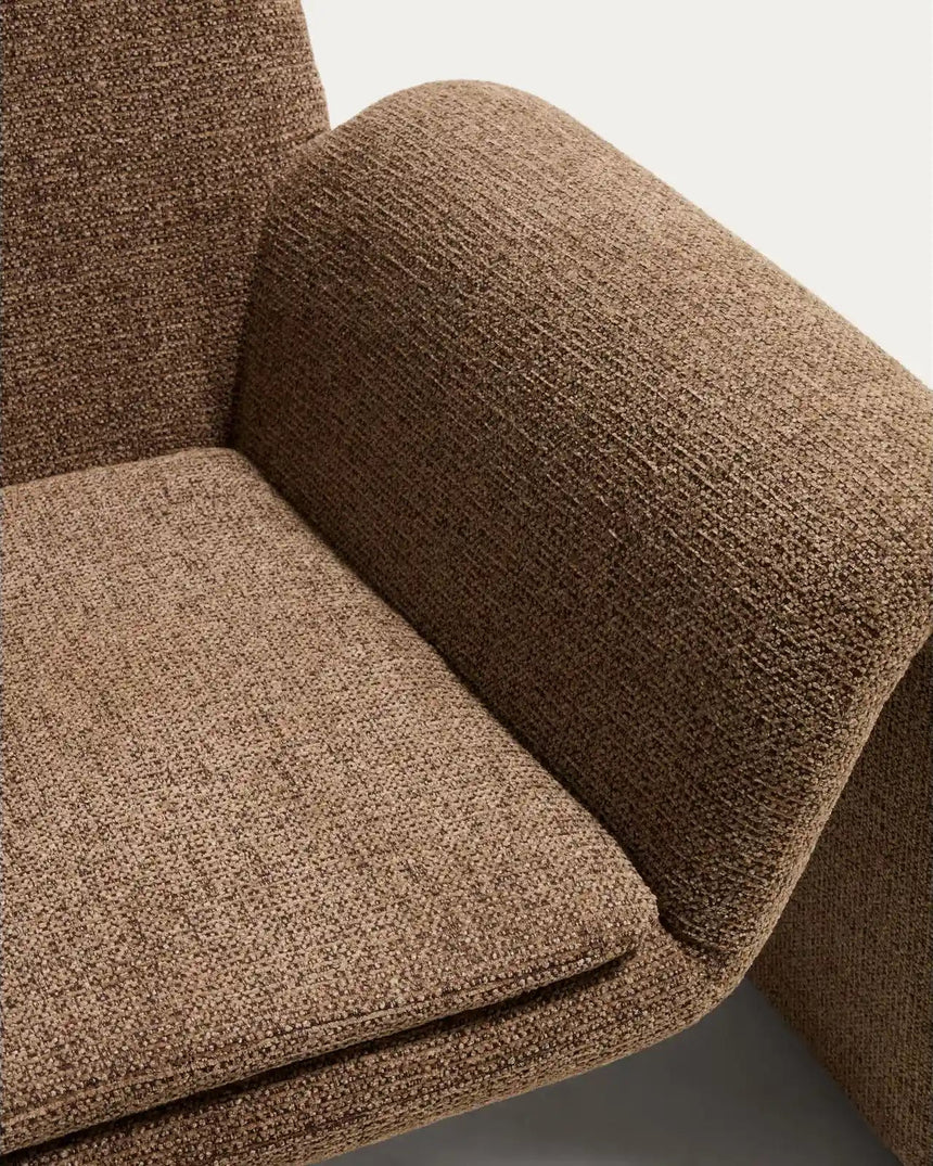 Sessel Melvia mit Chenille in Schokoladenbraun von Kave Home – Bild 4