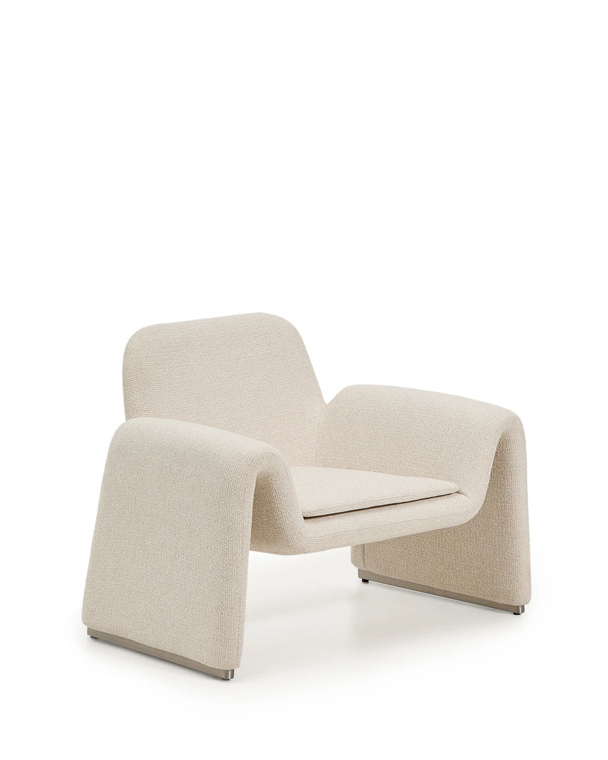 Sessel Melvia mit beiger Chenille von Kave Home – Produktbild 1