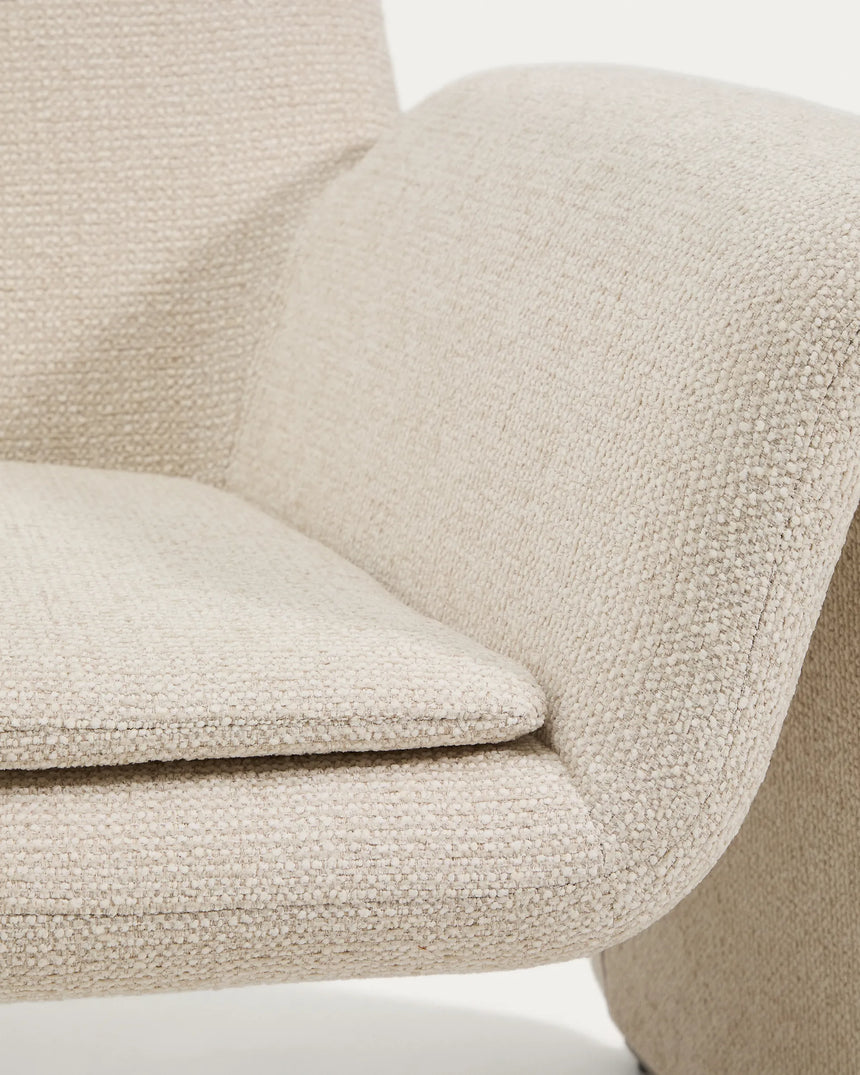 Sessel Melvia mit beiger Chenille von Kave Home – Produktbild 10