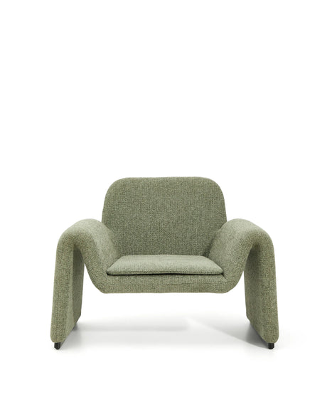 Sessel Melvia mit grüner Chenille von Kave Home – Produktbild 1