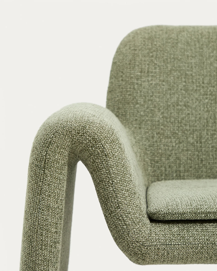 Sessel Melvia mit grüner Chenille von Kave Home – Produktbild 9