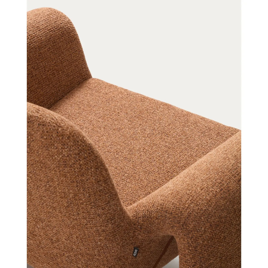 Sessel Melvia mit terrakottafarbener Chenille von Kave Home – Bild 11